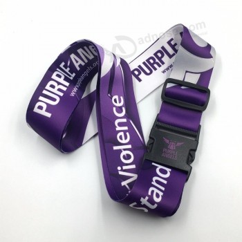 Venta caliente personalizado personalizado púrpura correa de equipaje correa de equipaje