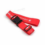 Custom sublimation printed adjustable polyester travel suitcase luggage strap