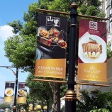 aangepaste pvc / stoffen langs de weg reclamebannervlag, straatpoolbanner