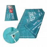 aangepaste dubbelzijdig bedrukte polyester doek buiten muur opknoping reclame banners