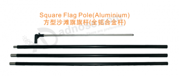 vierkante vlaggenmast (aluminium)