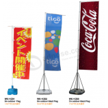 Outdoor display flagpole and base