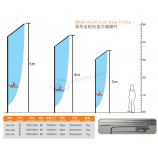 Aliem Aluminium Strand Fahnenmast