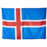 Outdoor Hanging Iceland Flag Polyester Material Country Icelandic Flag