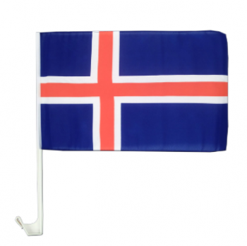 30 * 45 cm material de poliéster islandia bandera del coche con poste