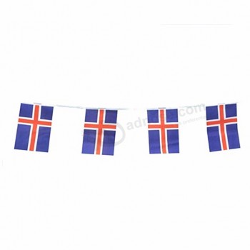 iceland 5.5*8.8in string flag, icelandic country bunting flag banner