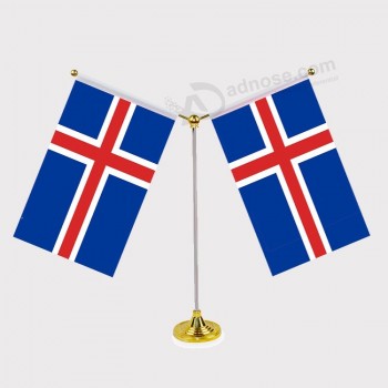 хорошее качество дешевый исландский стол флаг настольный флаг