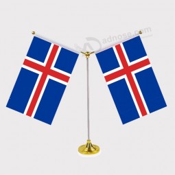 buena calidad barato islandia mesa bandera bandera de escritorio