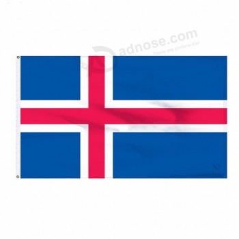 ホット販売赤十字と青ISアイスランドのアイスランドの旗