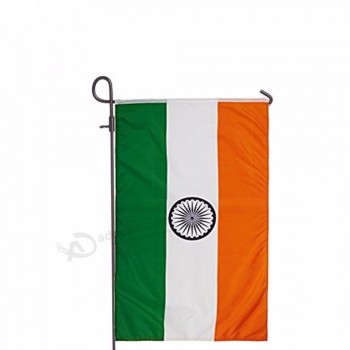 atacado de alta qualidade personalizado india poliéster tecido jardim bandeira