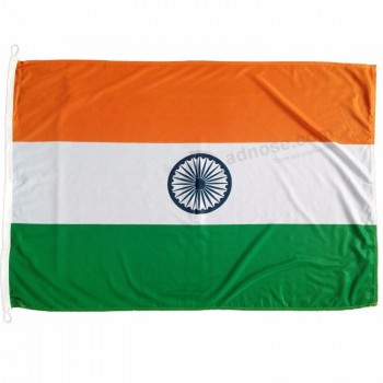 Fabricación de alta calidad 68D poliéster India bandera nacional