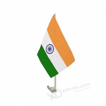 Wholesale Polyester Screen Printing Polyester Print India Country Mini Car Window Flag