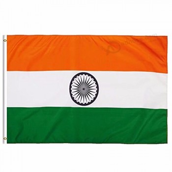 2019 bandeira nacional da índia 3x5 FT 90x150cm bandeira 100d poliéster bandeira personalizada ilhó de metal