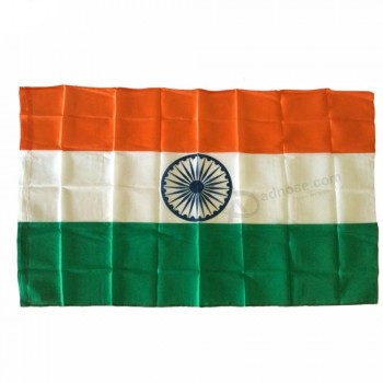Bandera india de poliéster de 3 * 5 pies de mejor calidad con dos ojales