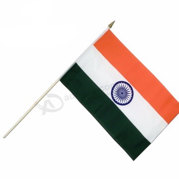 оптом пользовательские высокое качество индии маленькая рука флаг