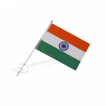 groothandel fabriek prijs india hand zwaaien vlag met stok