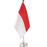 Professional printing Indonesia national table flag with matel base