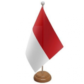 изготовленный на заказ флаг стол встречи таблицы полиэфира Индонезии
