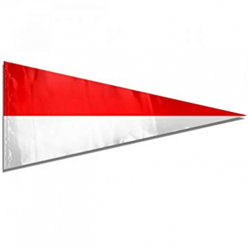 装飾的なポリエステル三角形インドネシア旗布旗バナー