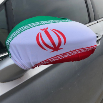 espejo de coche personalizado bandera de irán para partido de fútbol