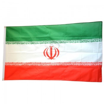 Bandera nacional de Irán de poliéster de impresión digital grande de 3x5 pies