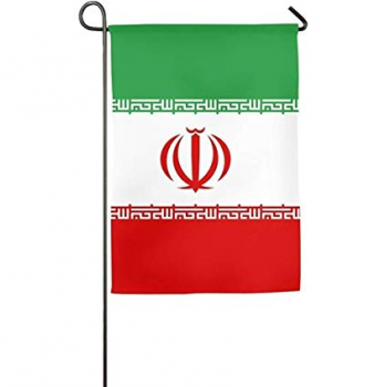 banderas de jardín de Irán de impresión lateral doble al por mayor