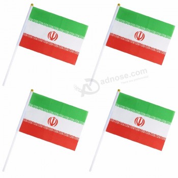 Hand Held Small Mini Fade Resistant Iran Flag
