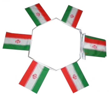 mini bandera de hilo de Irán bandera de empavesado iraní de poliéster