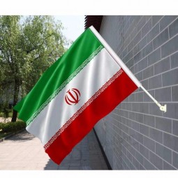high quality polyester wall mounted flag of iran