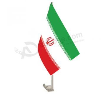 bandera nacional del coche de Irán de poliéster de doble cara