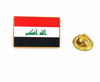 manufacturer high quality zinc alloy iraq country flags for gift madal lapel pins brooch badge