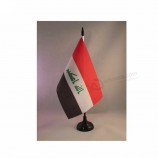 silk printing 68d polyester iraq country table flag