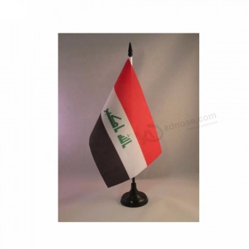 impressão de seda 68d poliéster mesa bandeira do país do iraque