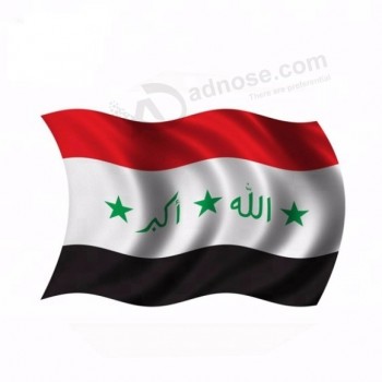 Serigrafía 3x5ft irak irak bandera nacional del país