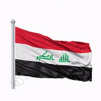 3x5 pés de malha serigrafia 3x5 poliéster bandeiras do iraque das nações