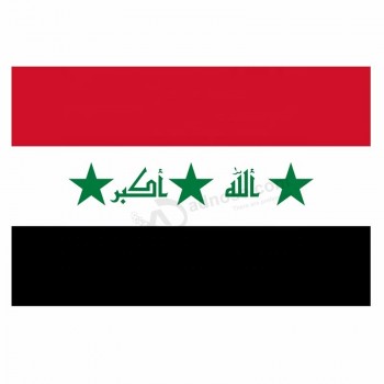 Het hete verkopen 3x5ft grote digitale druk Alle vlaggen van het land en namen satijnvlag nationale Irak vlagvlag
