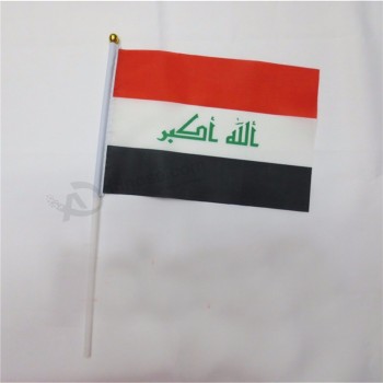 4 '' x 6 '' 100% poliéster iraq mano bandera nacional