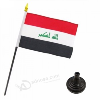 Venta directa firmeza y duradera bandera de mesa mini iraq