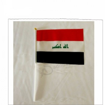 bandera desechable barata de la mano de Iraq el * 14cm