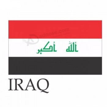 Gran bandera de país de poliéster de Irak personalizado