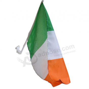 Tejido de poliéster mini bandera de Irlanda para la ventana del coche