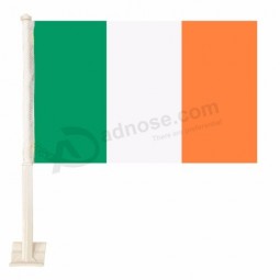 promotional knitted polyester irish national Car clip flag