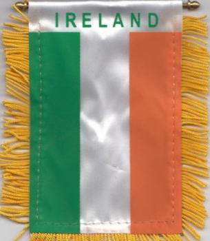 carro nacional de poliéster irlanda pendurado espelho bandeira