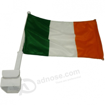 Promocional Irlanda bandera nacional del coche con poste de plástico