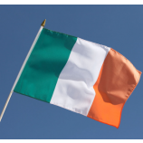 promotional printed custom waving small size ireland hand shake flag