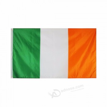polyester materiaal digitale Ierland nationale banner vlag met doorvoertules