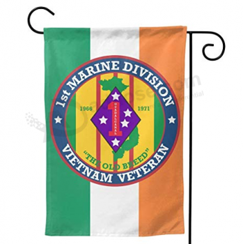Bandeira decorativa do jardim irlandês personalizado de venda quente com pólo