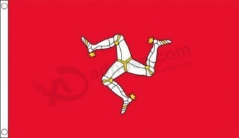 bandiera dell'isola di Man 3'x2 'personalizzata di alta qualità all'ingrosso