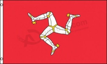 3'x5 'Insel Man Flagge Außenbanner britischer Mann Triskelion keltische Arme 3x5