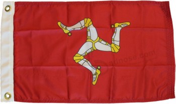 ilha de Man - bandeira de nylon de 12 